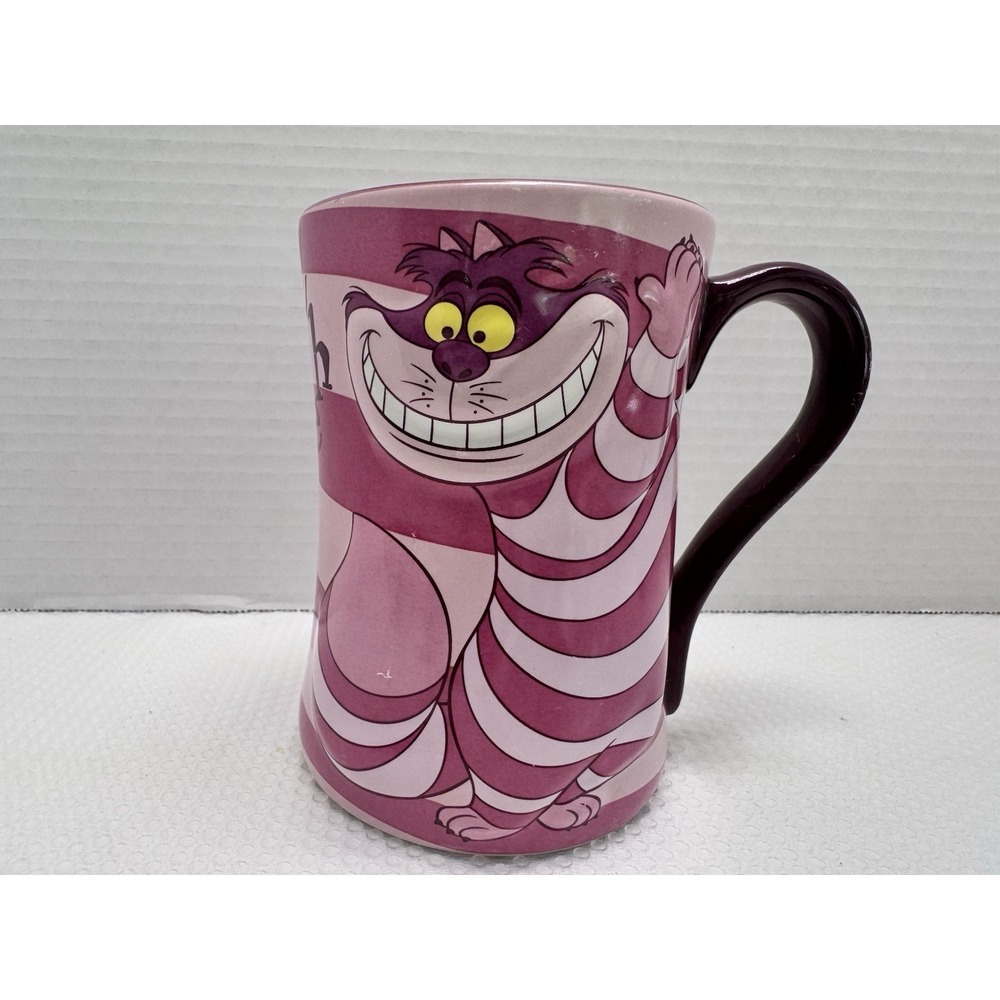 HTF Retired Disney Store Alice In Wonderland Cheshire Cat Mural Mug 16 oz